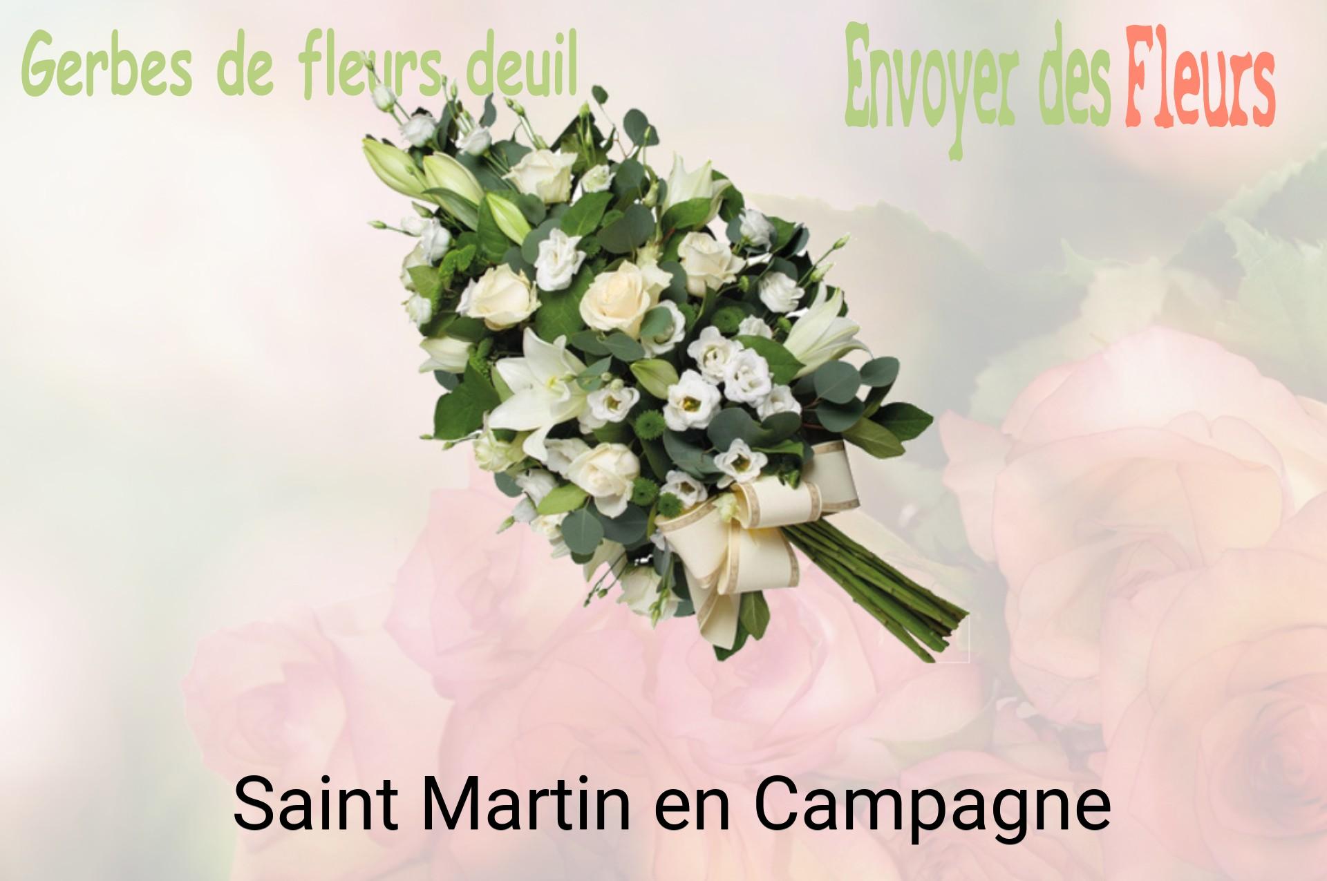 Gerbe de fleurs de deuil livrée à Saint-Martin-en-Campagne
